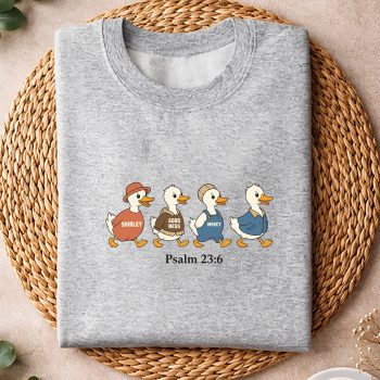 Alternative view of Goose Christian, Surely Goodness Mercy Psalm 236 Funny Goose Christian SVG PNG