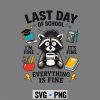 Last Day Raccoon SVG, Teachers Last Day of School Funny Everything is Fine Raccoon SVG PNG 6 TeachersLastDayofSchoolFunnyEverythingisFineRaccoon