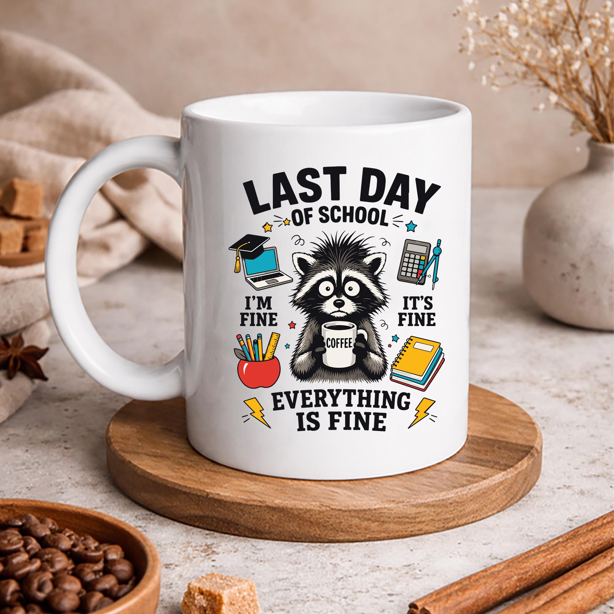 Last Day Raccoon SVG, Teachers Last Day of School Funny Everything is Fine Raccoon SVG PNG 3 Last Day Raccoon SVG, Teachers Last Day of School Funny Everything is Fine Raccoon SVG PNG - Image 3