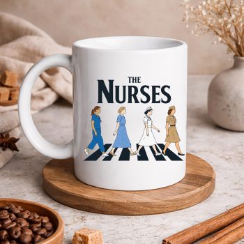 Nursing Beatles SVG, The Nurse Walking The Beatles Funny Nurses SVG PNG 5 TheNurseWalkingTheBeatlesFunnyNursesmug