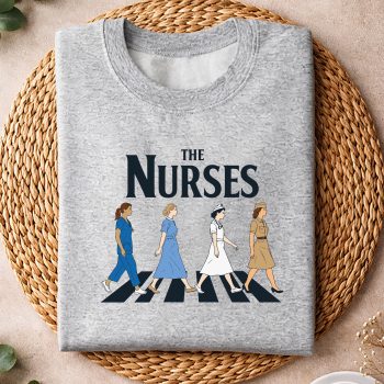 Alternative view of Nursing Beatles SVG, The Nurse Walking The Beatles Funny Nurses SVG PNG