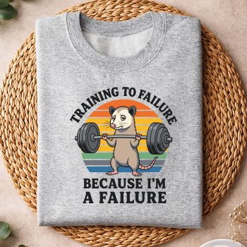Alternative view of Gym Failure Possum SVG, Training to Failure Because Im A Failure Funny Gym Possum SVG PNG