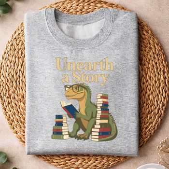 Alternative view of Dinosaur Library SVG, Unearth A Story Dinosaur Library Summer Reading SVG PNG
