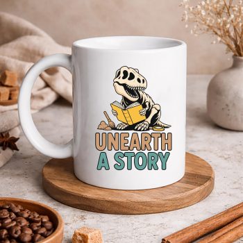 T Rex Reading SVG, Unearth A Story T Rex Reading a Book Summer Reading SVG PNG 5 UnearthAStoryTRexReadingaBookSummerReadingmug