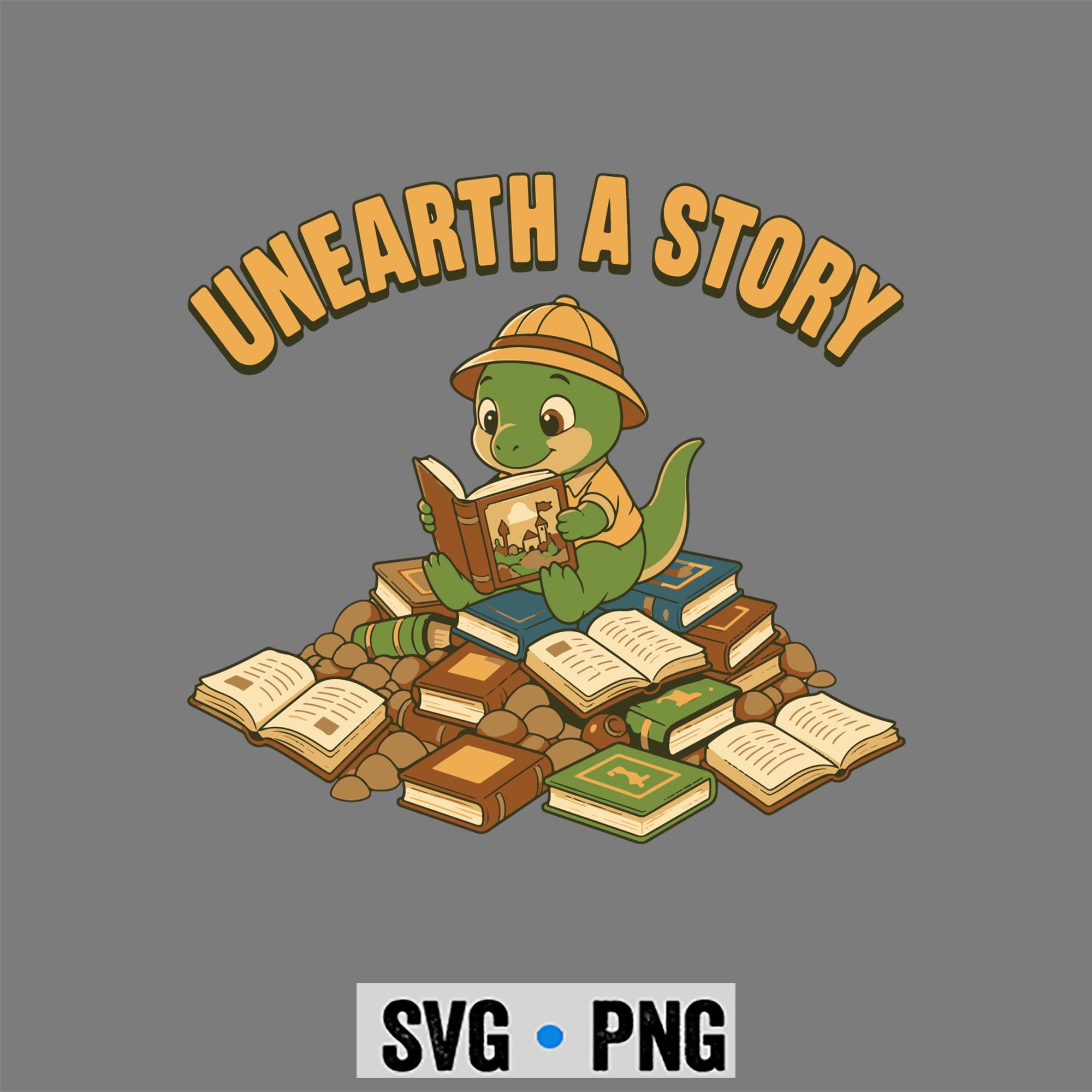 Dinosaur Reading SVG, Unearth a Story Dinosaur Reading Books Summer SVG PNG 1 Dinosaur Reading SVG, Unearth a Story Dinosaur Reading Books Summer SVG PNG