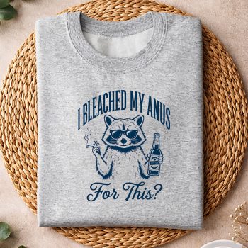 Alternative view of White Trash Raccoon SVG, White Trash Party Attire Men Funny Raccoon SVG PNG