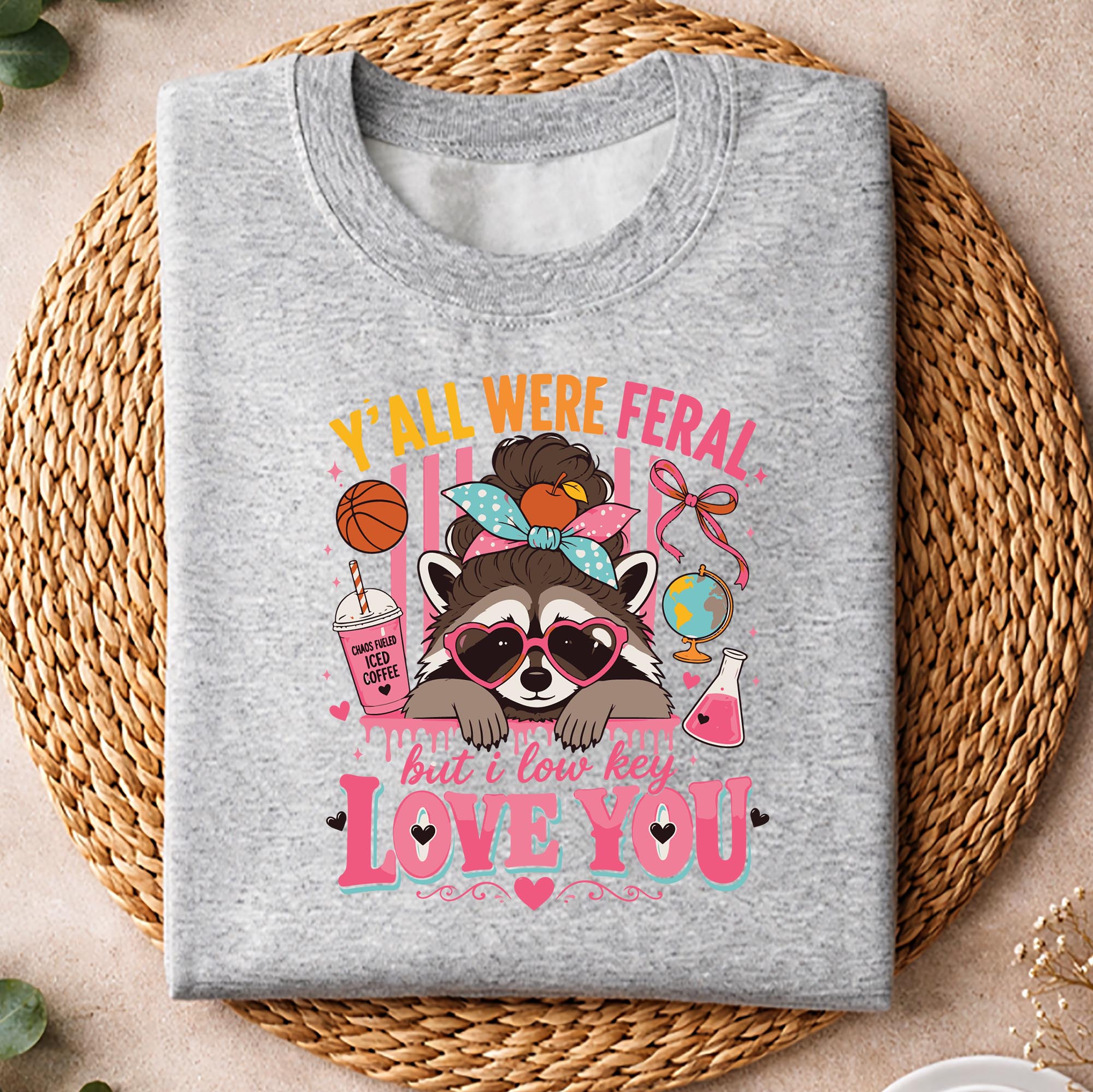 Feral Teacher Raccoon SVG, Y All were Feral But I Lowkey Love You Teacher Raccoon SVG PNG 2 Feral Teacher Raccoon SVG, Y All were Feral But I Lowkey Love You Teacher Raccoon SVG PNG - Image 2