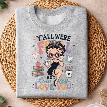 Alternative view of Betty Boop, Y all were Feral But I Low Key Love You Betty Boop Iced Coffee SVG PNG