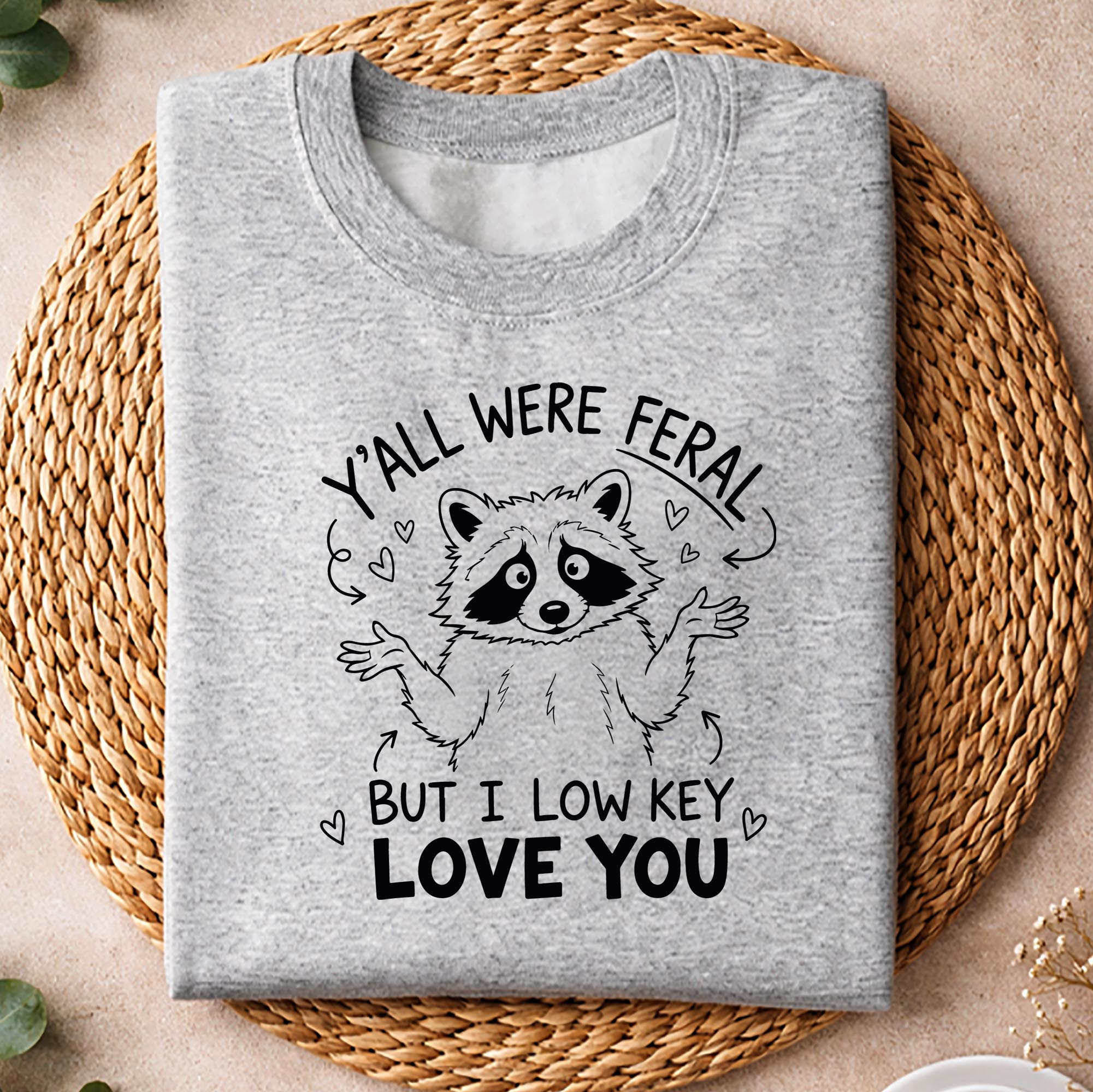 Raccoon Low Key SVG, Y all were Feral But I Low Key Love You Funny Raccoon SVG PNG 2 Raccoon Low Key SVG, Y all were Feral But I Low Key Love You Funny Raccoon SVG PNG - Image 2
