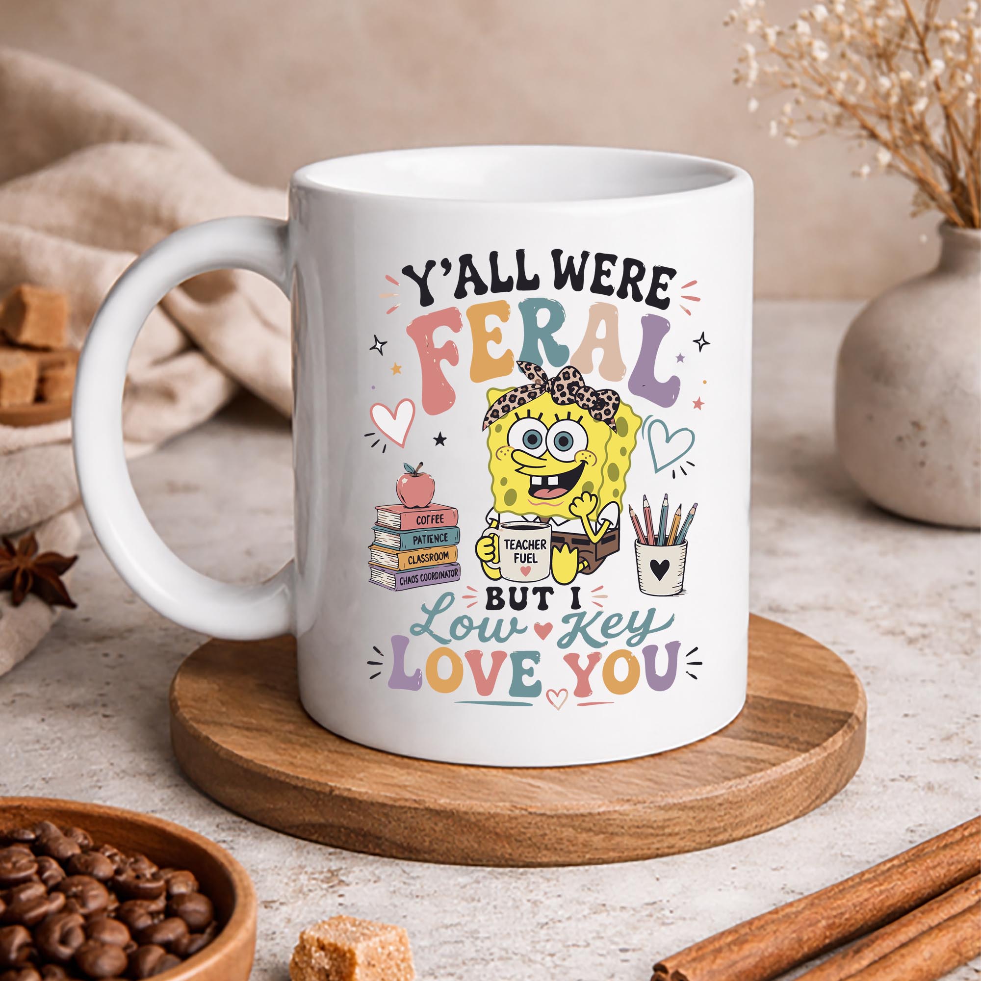 Spongebob, Y all were Feral But I Low Key Love You Spongebob Iced Coffee SVG PNG 3 Spongebob, Y all were Feral But I Low Key Love You Spongebob Iced Coffee SVG PNG - Image 3