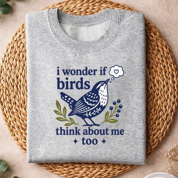 Alternative view of Birds Think Teachers SVG, Cute Funny I Wonder If Birds Think About Me Too Teachers SVG PNG