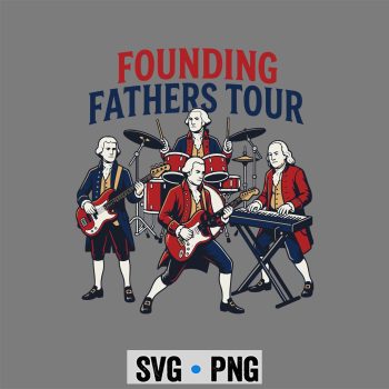 Founding Fathers 1776 SVG, Founding Fathers Rock Band Tour 1776 Funny History SVG PNG