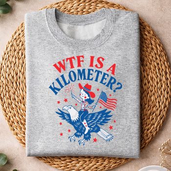 Alternative view of Kilometer Patriotic Eagle SVG, Funny WTF is A Kilometer Patriotic Eagle July 4th SVG PNG
