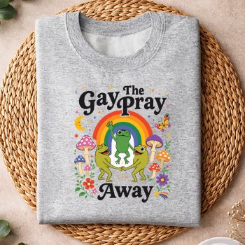Alternative view of Gay Pray Frogs SVG, Gay The Pray Away Rainbow Meme Frogs LGBT Pride LGBTQ SVG PNG