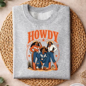 Alternative view of Howdy Cowgirl Western SVG, Howdy Cowgirl Western Boots Afro Western Rodeo Melanin SVG PNG