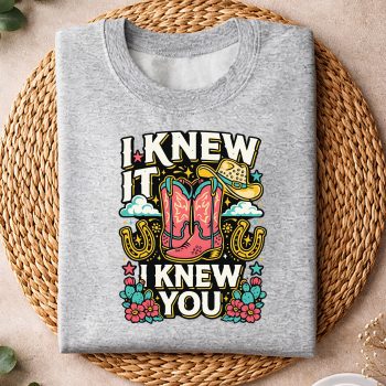 Alternative view of Knew It Cowgirl SVG, I Knew It I Knew You Western Cowgirl Boots SVG PNG