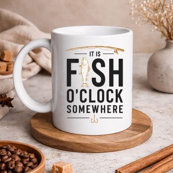 ItisFishOclockSomewhereFunnyFishermanBassFishmug