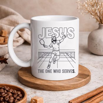 JesusTheOneWhoServesFunnyPickleballmug