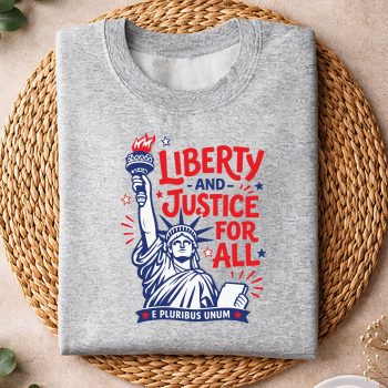 Alternative view of Liberty Justice Patriot SVG, Liberty and Justice for All Statue of Liberty Patriotic USA SVG PNG