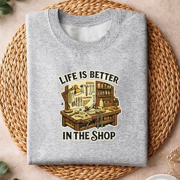 Alternative view of Woodworking SVG, Life is Better in The Shop Woodworking Workshop SVG PNG