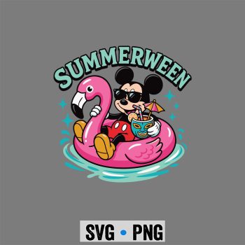 Mickey Summerween SVG, Mickey Mouse Summerween Art Flamingo SVG PNG