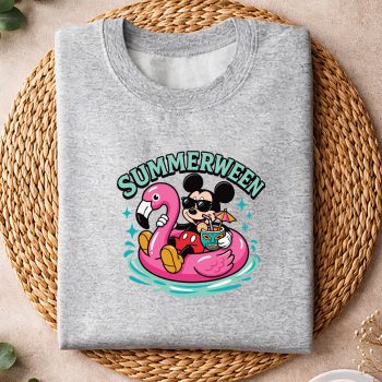 Alternative view of Mickey Summerween SVG, Mickey Mouse Summerween Art Flamingo SVG PNG