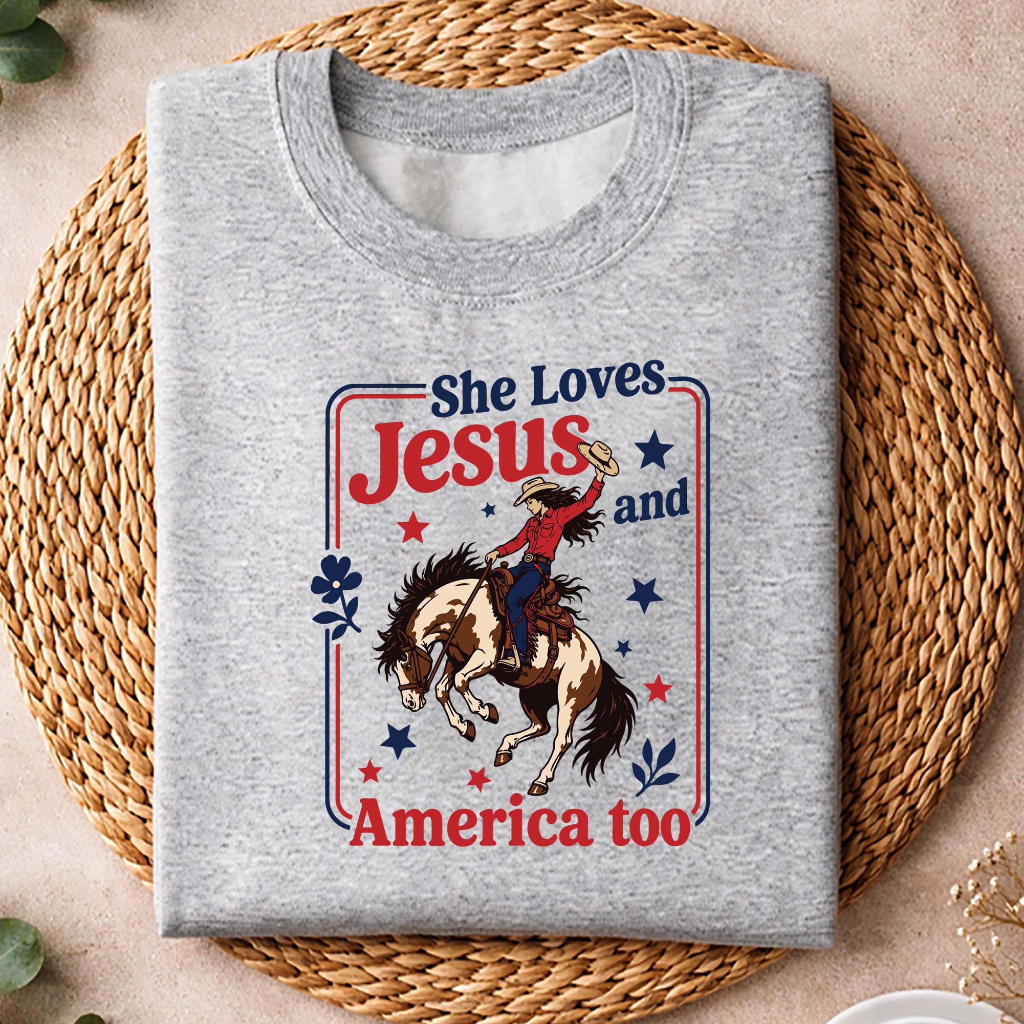 Loves Jesus Cowgirl SVG, She Loves Jesus America Too Christian 4th of July Cowgirl SVG PNG 2 Loves Jesus Cowgirl SVG, She Loves Jesus America Too Christian 4th of July Cowgirl SVG PNG - Image 2