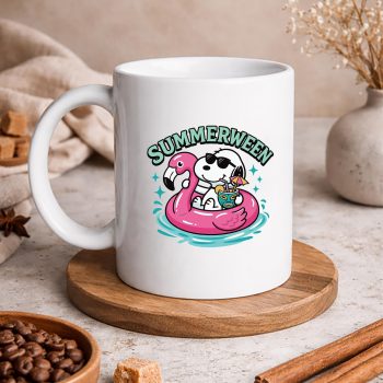 SnoopySummerweenArtFlamingomug