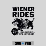 Adult Dachshund Newspaper Ad Wiener Rides 25 Cents PNG SVG