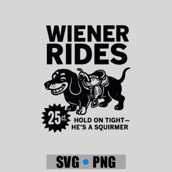 Adult Dachshund Newspaper Ad Wiener Rides 25 Cents PNG SVG
