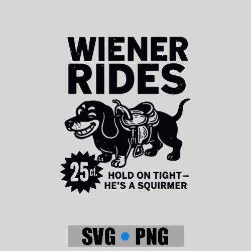 Adult Dachshund Newspaper Ad Wiener Rides 25 Cents PNG SVG