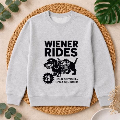 Adult Dachshund Newspaper Ad Wiener Rides 25 Cents PNG SVG