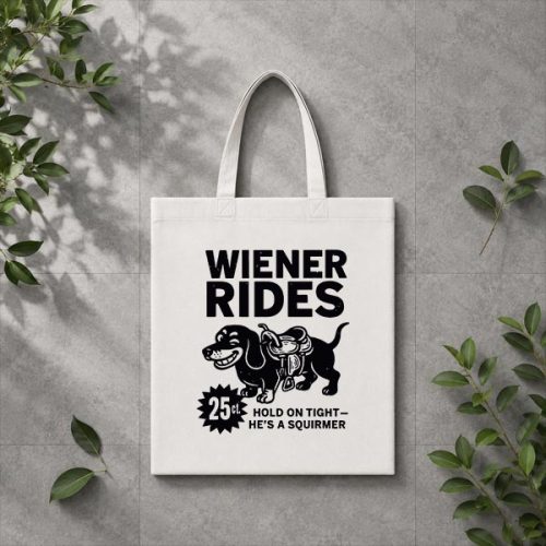 Adult Dachshund Newspaper Ad Wiener Rides 25 Cents PNG SVG