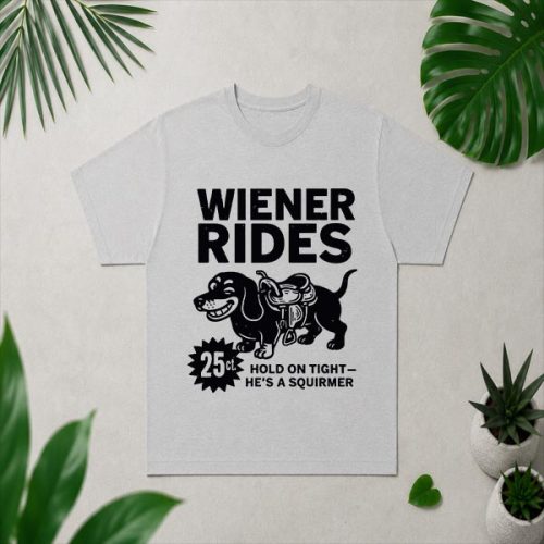 Adult Dachshund Newspaper Ad Wiener Rides 25 Cents PNG SVG