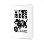 Adult Dachshund Newspaper Ad Wiener Rides 25 Cents Greeting Card