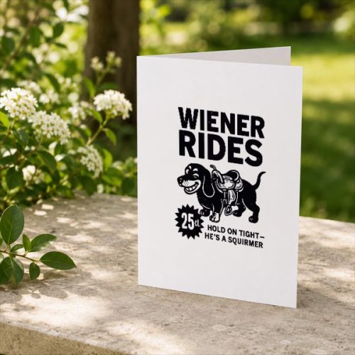 Adult Dachshund Newspaper Ad Wiener Rides 25 Cents Greeting Card 2 Adult Dachshund Newspaper Ad Wiener Rides 25 Cents Greeting Card