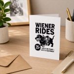 Adult Dachshund Newspaper Ad Wiener Rides 25 Cents Greeting Card