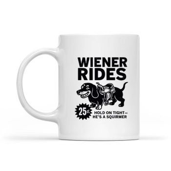 Adult Dachshund Newspaper Ad Wiener Rides 25 Cents Mug