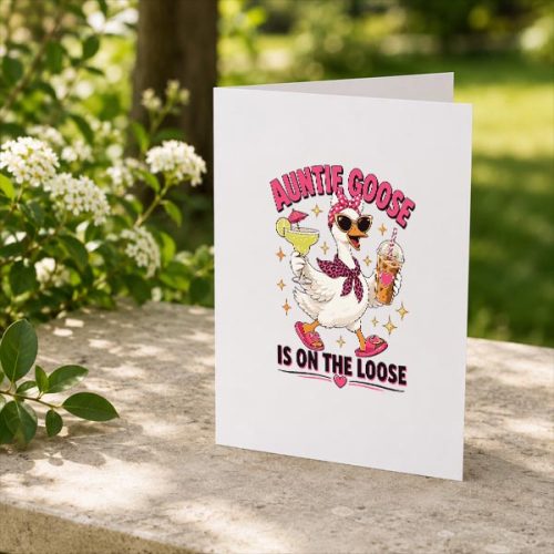 Auntie Goose Is On The Loose Greeting Card