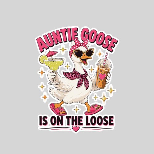 Auntie Goose Is On The Loose Sticker