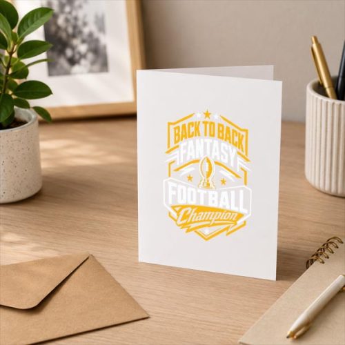 Back To Back Fantasy Football Champion Greeting Card 3 Back To Back Fantasy Football Champion Greeting Card
