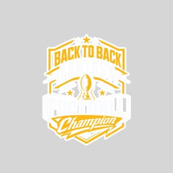Back To Back Fantasy Football Champion Sticker
