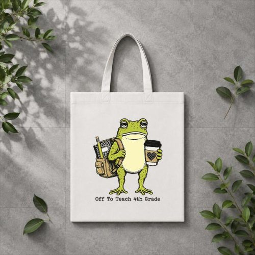Back To School Off To Teach 4th Grade Frog Teacher PNG SVG