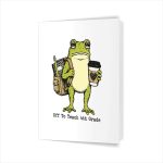 Back To School Off To Teach 4th Grade Frog Teacher Greeting Card