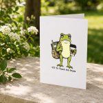 Back To School Off To Teach 4th Grade Frog Teacher Greeting Card