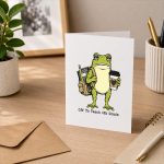 Back To School Off To Teach 4th Grade Frog Teacher Greeting Card