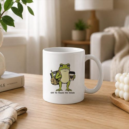 Back To School Off To Teach 4th Grade Frog Teacher Mug 3 Back To School Off To Teach 4th Grade Frog Teacher Mug