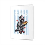 Bad Day To Be A Hot Dog Raccoon Hotdog 4th Of July Greeting Card
