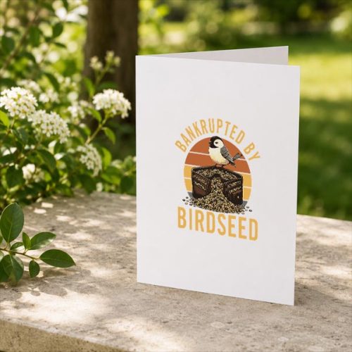 Bankrupted By Birdseed Bird Watching Greeting Card 2 Bankrupted By Birdseed Bird Watching Greeting Card