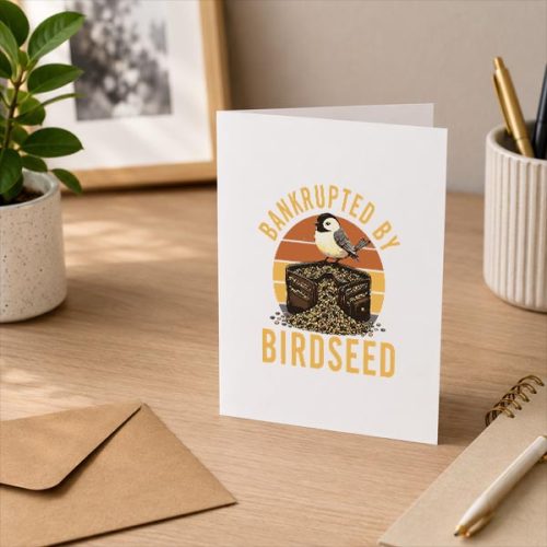 Bankrupted By Birdseed Bird Watching Greeting Card 3 Bankrupted By Birdseed Bird Watching Greeting Card
